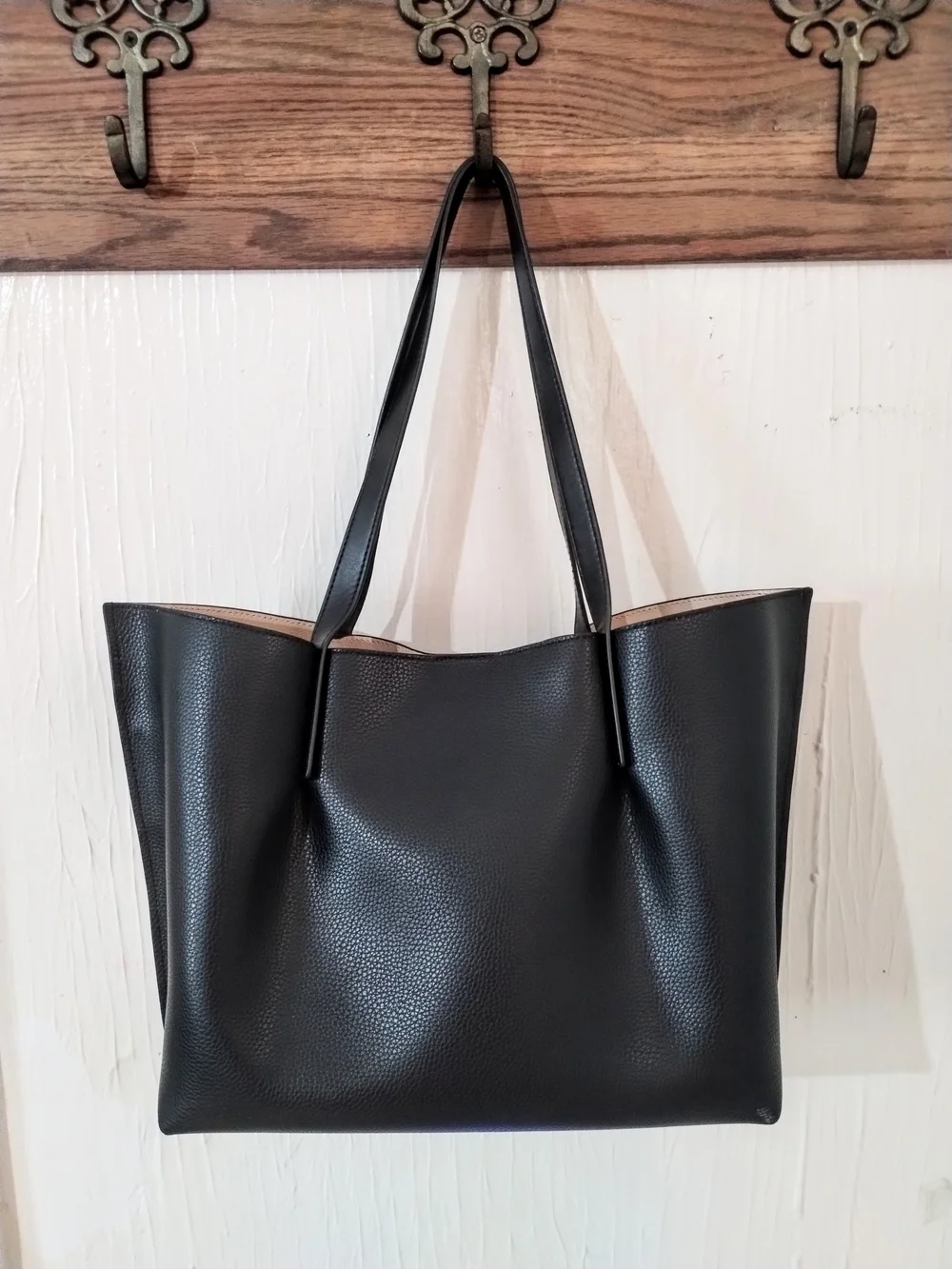 Michael Kors Black Pebbled Leather Tote Bag